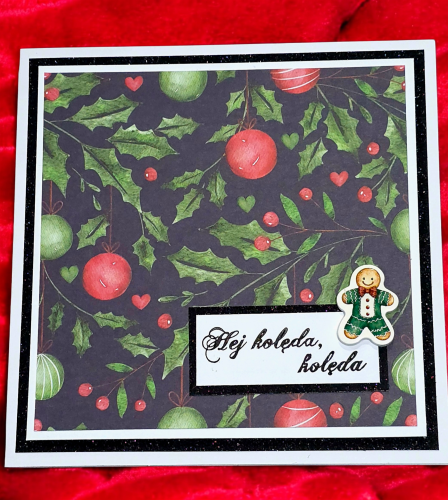Kartka swiąteczna na Boże Narodzenie z napisem ,,Hej kolędaa, kolęda''.png