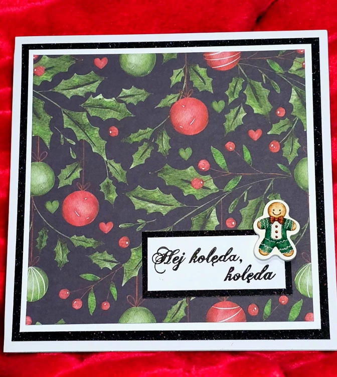 Kartka swiąteczna na Boże Narodzenie z napisem ,,Hej kolędaa, kolęda''.png