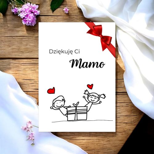 Kartka na Dzień Mamy A5 Dziękuję Ci Mamo