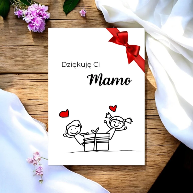 Kartka na Dzień Mamy A5 Dziękuję Ci Mamo